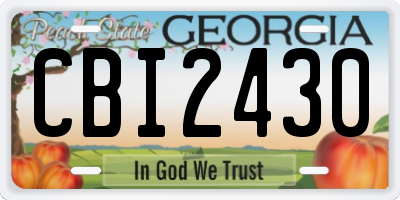 GA license plate CBI2430