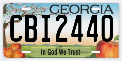 GA license plate CBI2440