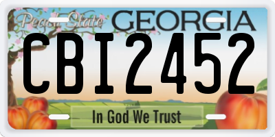 GA license plate CBI2452