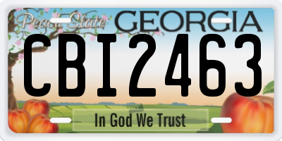 GA license plate CBI2463
