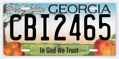 GA license plate CBI2465