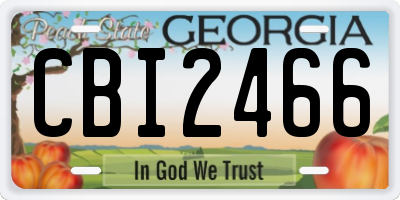 GA license plate CBI2466