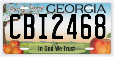 GA license plate CBI2468