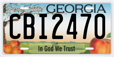 GA license plate CBI2470