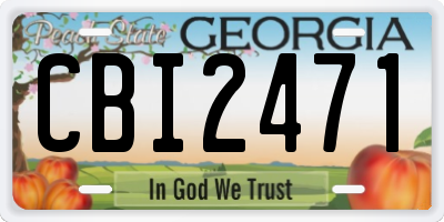 GA license plate CBI2471