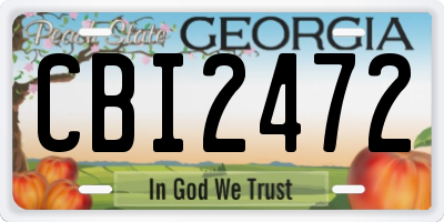 GA license plate CBI2472