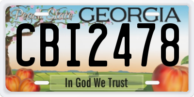 GA license plate CBI2478