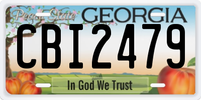 GA license plate CBI2479