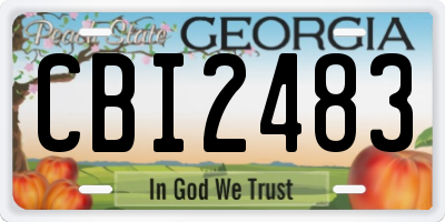 GA license plate CBI2483