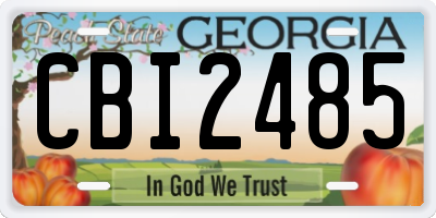 GA license plate CBI2485