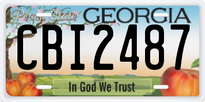 GA license plate CBI2487