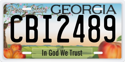 GA license plate CBI2489