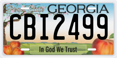 GA license plate CBI2499
