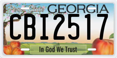 GA license plate CBI2517