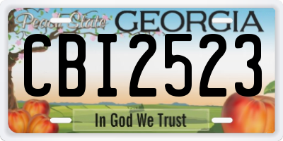GA license plate CBI2523