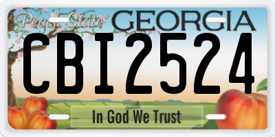 GA license plate CBI2524