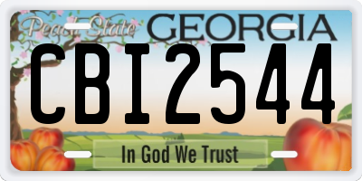 GA license plate CBI2544