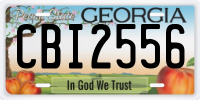GA license plate CBI2556