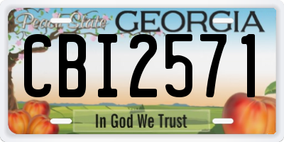 GA license plate CBI2571