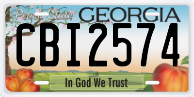 GA license plate CBI2574