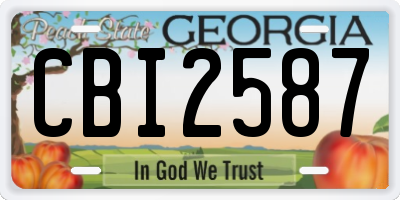 GA license plate CBI2587