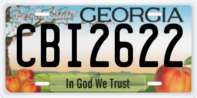 GA license plate CBI2622