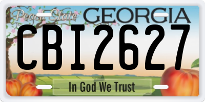 GA license plate CBI2627