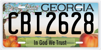 GA license plate CBI2628