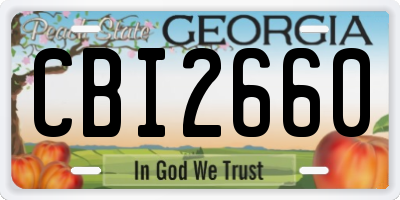 GA license plate CBI2660