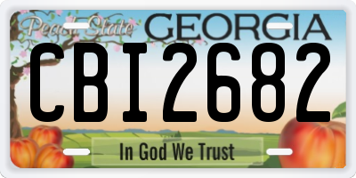 GA license plate CBI2682