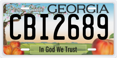 GA license plate CBI2689