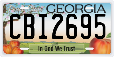 GA license plate CBI2695