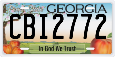 GA license plate CBI2772