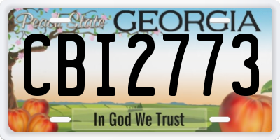 GA license plate CBI2773
