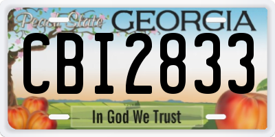 GA license plate CBI2833