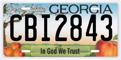 GA license plate CBI2843