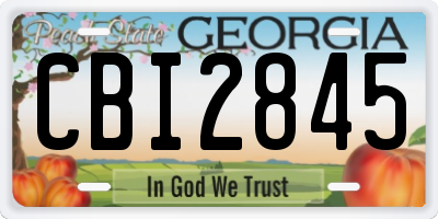 GA license plate CBI2845