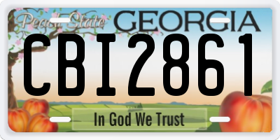 GA license plate CBI2861