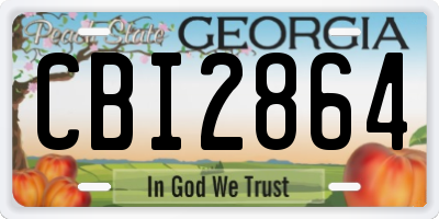 GA license plate CBI2864