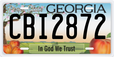 GA license plate CBI2872