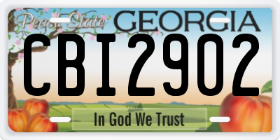 GA license plate CBI2902