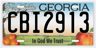 GA license plate CBI2913