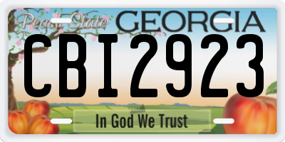 GA license plate CBI2923