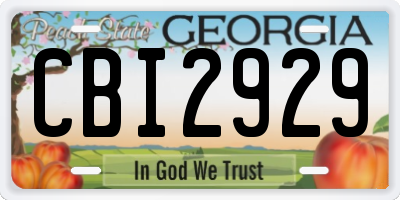 GA license plate CBI2929
