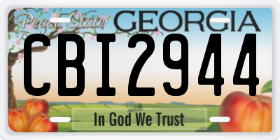 GA license plate CBI2944