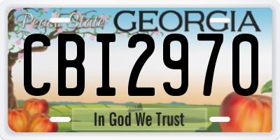 GA license plate CBI2970