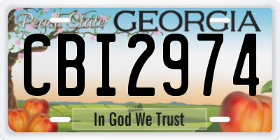 GA license plate CBI2974