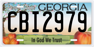 GA license plate CBI2979