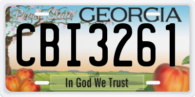 GA license plate CBI3261