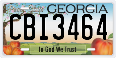 GA license plate CBI3464